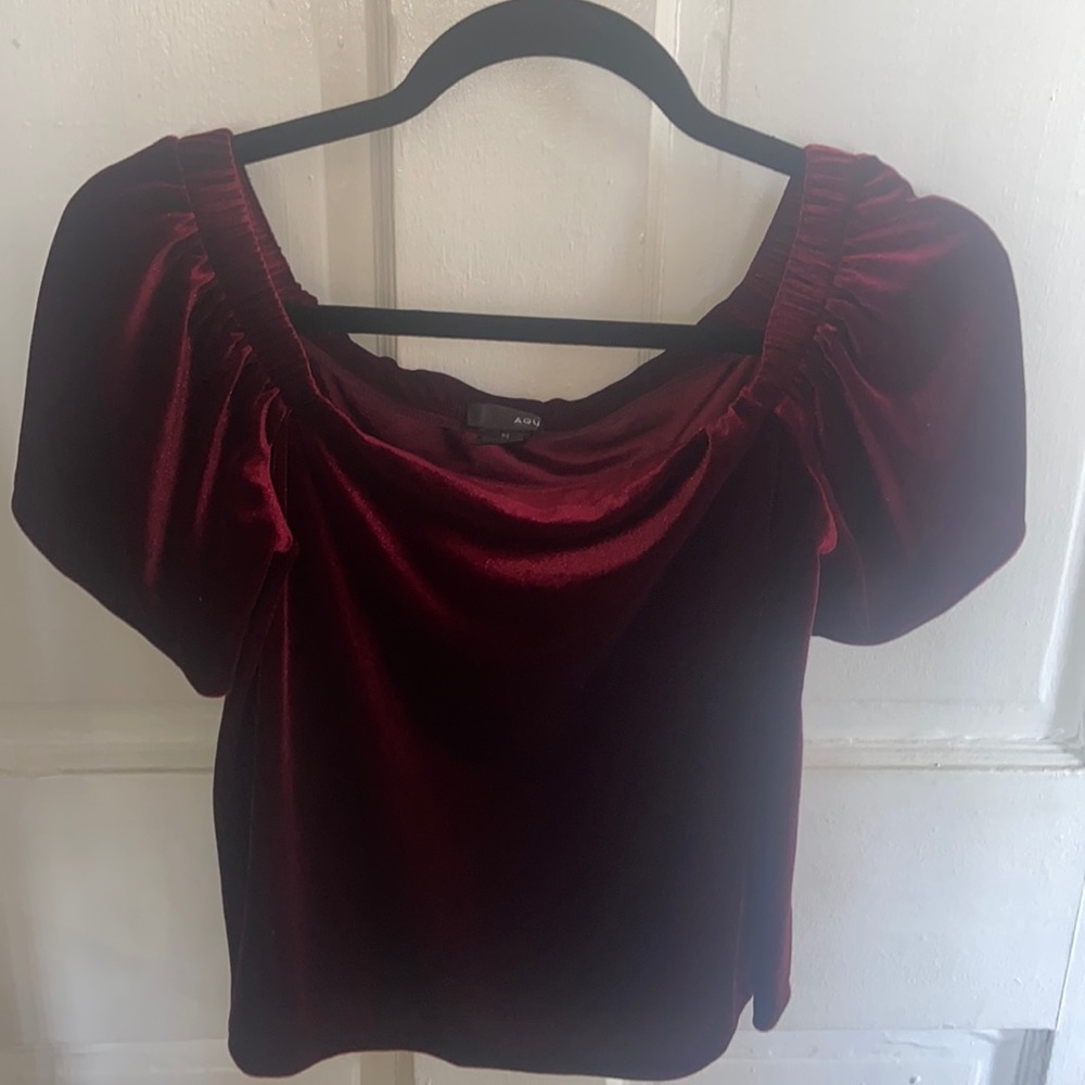 Aqua velvet top